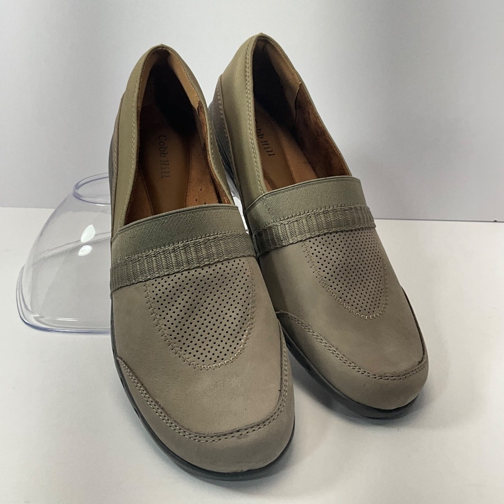 Cobb Hill Slip On Loafers Comfort Perforated Casual Shoes Taupe‎ Size 8.5